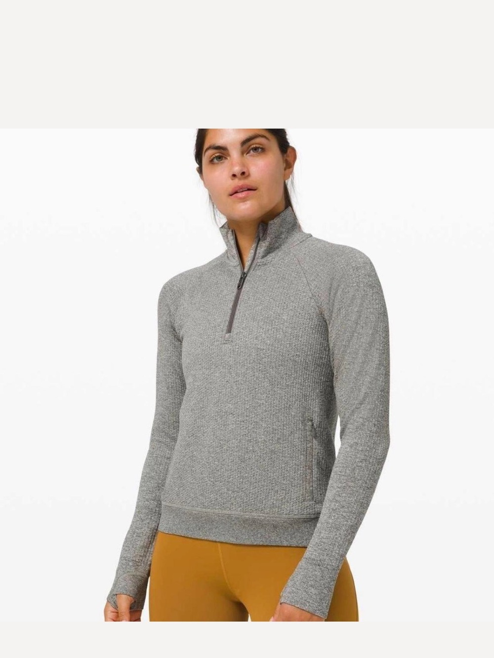lululemon athletica Grey Quarter-Zip Pullover